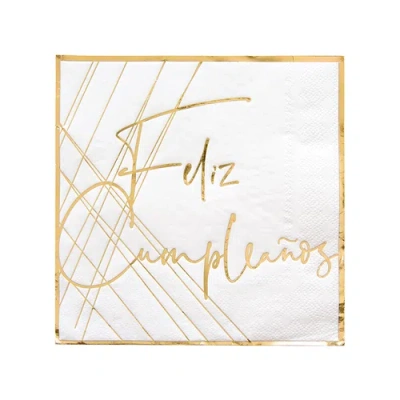 Jollity & Co Feliz Cumpleaño Large Napkins In Assorted Pre-pack