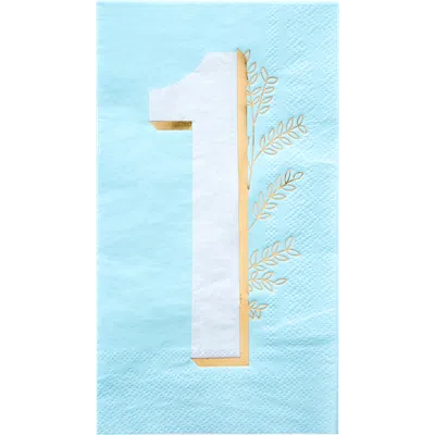 Jollity & Co First Birthday Guest Napkins In Blue