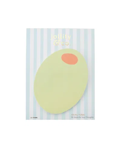 Jollity & Co Food Themed Sticky Notes, Set Of 50 In Green
