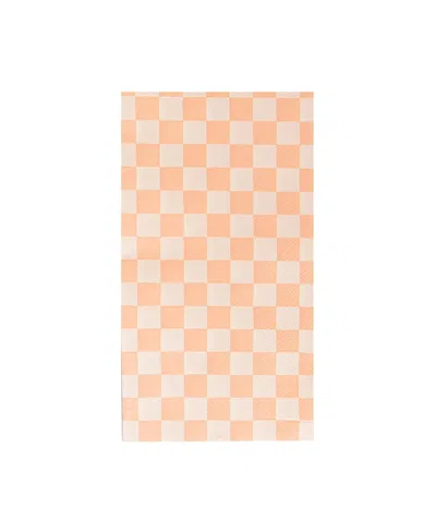 Jollity & Co Harlequin Checkered Paper Guest Napkins, Set Of 16 In Neutral