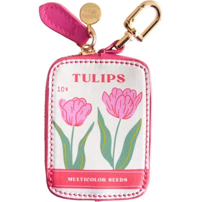 Jollity & Co . In Bloom Floral Bag Charms In Orange