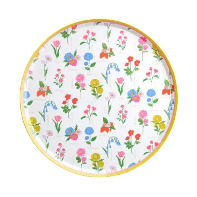 Jollity & Co . In Bloom Floral Plates In Multi