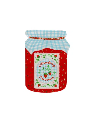 Jollity & Co Jam Large Paper Napkins, Set Of 16 In Red