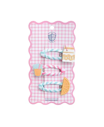 Jollity & Co Kids' Juice Themed Hair Clips, Set Of 3 In Multi