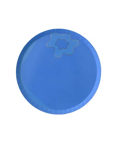 Jollity & Co Le Dinner Blueberry Paper Dessert Plates, Set Of 8