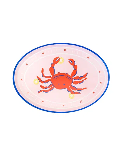 Jollity & Co Le Dinner Crab Extra Large Paper Plates, Set Of 8 In Multi