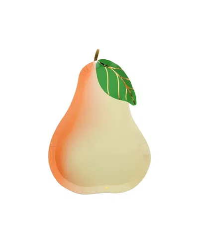 Jollity & Co Le Dinner Pear Paper Dessert Plates, Set Of 8 In Multi
