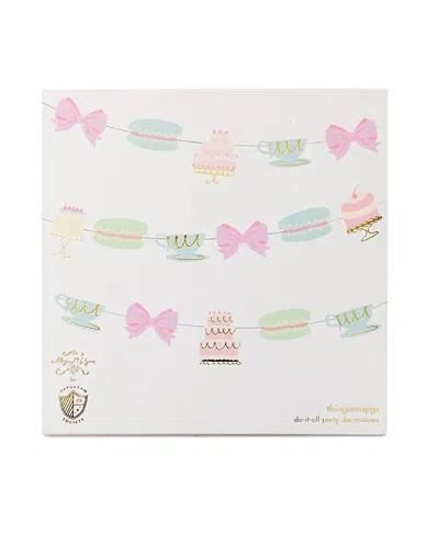 Jollity & Co Let Them Eat Cake Birthday Garland, Set Of 16 Pieces And Hanging Twine In White