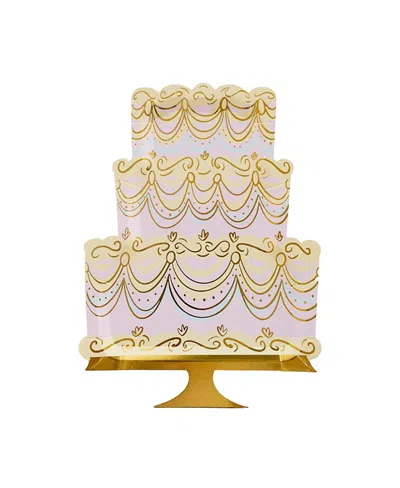 Jollity & Co Let Them Eat Cake Die-cut Cake Large Paper Plates, Set Of 8 In Multi