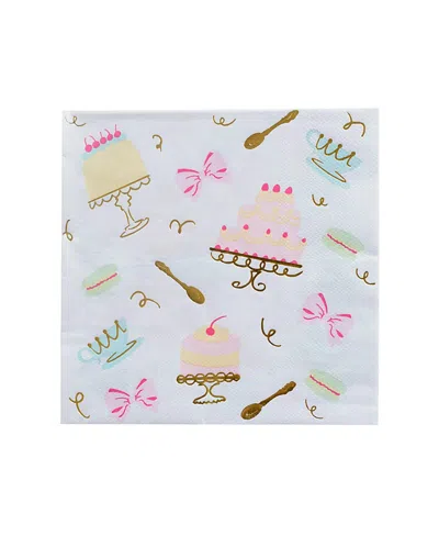 Jollity & Co Let Them Eat Cake Large Paper Napkins, Set Of 16 In Multi
