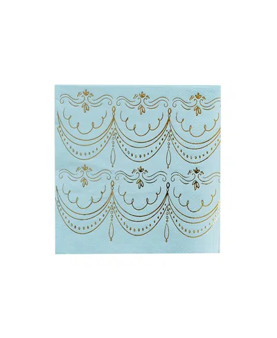 Jollity & Co Let Them Eat Cake Petite Paper Napkins, Set Of 16 In Blue