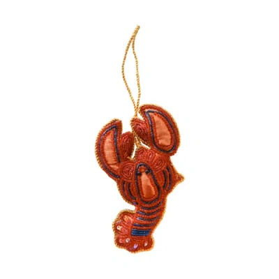 Jollity & Co . Lobster Christmas Ornament In Multi