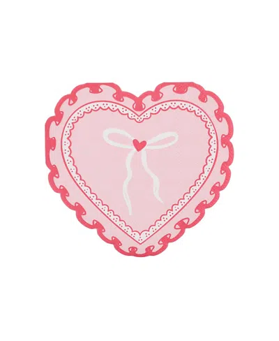 Jollity & Co Love Birds Heart Petite Paper Napkins, Set Of 16 In Pink