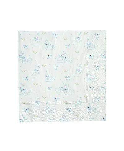 Jollity & Co Love Birds Large Paper Napkins, Set Of 16 In Blue