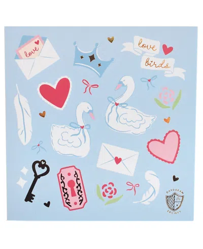 Jollity & Co Love Birds Stickers, Set Of 4 In Blue