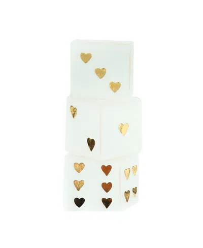 Jollity & Co Love Dice Paper Guest Napkins, Set Of 16 In Multi