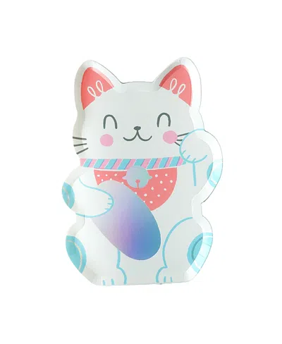 Jollity & Co Lucky Me Cat Large Paper Plates, Set Of 8 In Multi