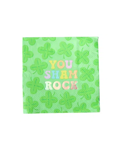 Jollity & Co Lucky Me You Sham Rock Petite Paper Napkins, Set Of 20 In Green