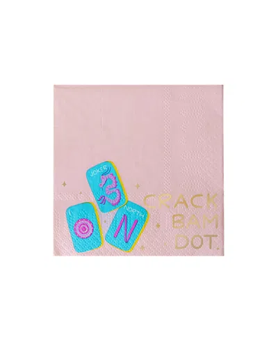 Jollity & Co Mahjong Crack Bam Dot Paper Cocktail Napkins, Set Of 20 In Multi