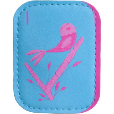 Jollity & Co . Mahjong Vegan Leather Hair Clips In Blue