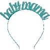 Jollity & Co Milestone Events Metal Headbands In Blue Baby Mama
