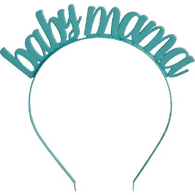 Jollity & Co Milestone Events Metal Headbands In Blue Baby Mama