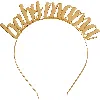 Jollity & Co Milestone Events Metal Headbands In Gold Baby Mama