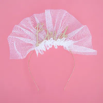 Jollity & Co Milestone Events Metal Headbands In Gold Bride