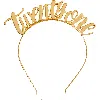 Jollity & Co Milestone Events Metal Headbands In Gold Twenty One