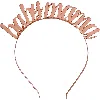 Jollity & Co Milestone Events Metal Headbands In Rose Gold Baby Mama