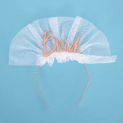 Jollity & Co Milestone Events Metal Headbands In Rose Gold Bride