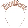 Jollity & Co Milestone Events Metal Headbands In Rose Gold Twenty One