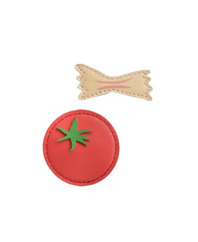 Jollity & Co Pasta And Tomato Hair Clips, Set Of 2 In Red