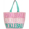 Jollity & Co Pickleball Social Club  Large Embroidered Tote Bag In Assorted Pre-pack