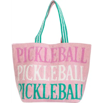 Jollity & Co Pickleball Social Club  Large Embroidered Tote Bag In Assorted Pre-pack
