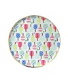 Jollity & Co Pickleball Social Club Paper Dinner Plates, Set Of 8 In Multi