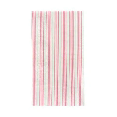 Jollity & Co . Pink & White Striped Guest Napkins