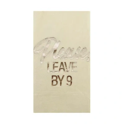 Jollity & Co "please Leave By Nine" Guest Napkins In Assorted Pre-pack