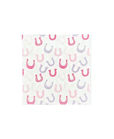 Jollity & Co Pony Tales Cowgirl Horseshoe Print Petite Paper Napkins, Set Of 16 In Multi