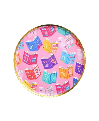 Jollity & Co Romcom Book Themed Dessert Paper Plates Set Of 8 In Multi
