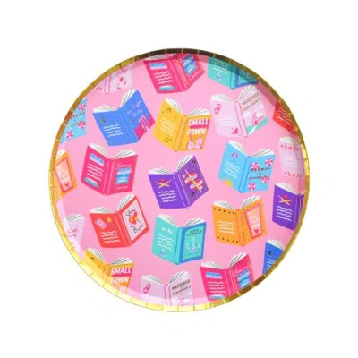Jollity & Co . Romcom Book Themed Dessert Plates In Multi