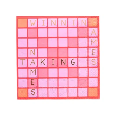 Jollity & Co . Scrabble Large Napkins In Pink