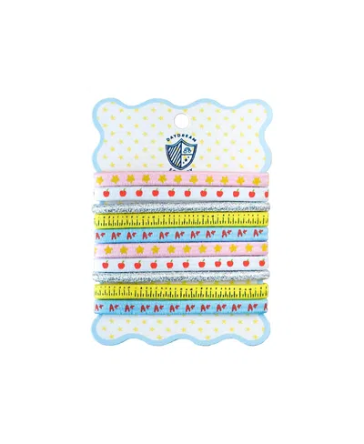 Jollity & Co Kids' Smarty Pants Printed Hair Ties, Set Of 10 In Multi