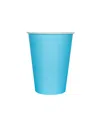 Jollity & Co Solid Shade Colors Paper Party Cups, Set Of 8 In Blue