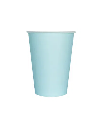 Jollity & Co Solid Shade Colors Paper Party Cups, Set Of 8 In Blue