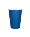 Jollity & Co Solid Shade Colors Paper Party Cups, Set Of 8 In Blue