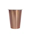 Jollity & Co Solid Shade Colors Paper Party Cups, Set Of 8 In Brown