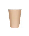 Jollity & Co Solid Shade Colors Paper Party Cups, Set Of 8 In Brown
