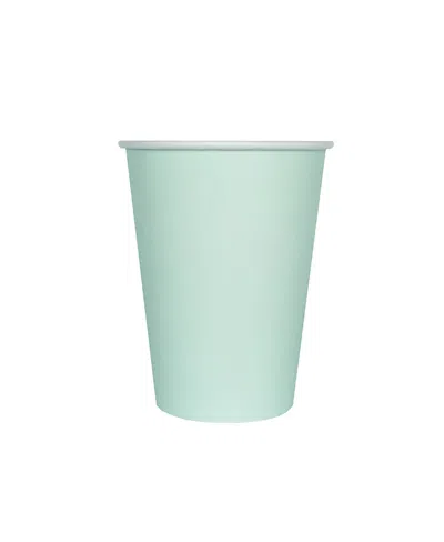 Jollity & Co Solid Shade Colors Paper Party Cups, Set Of 8 In Green