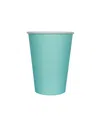 Jollity & Co Solid Shade Colors Paper Party Cups, Set Of 8 In Green